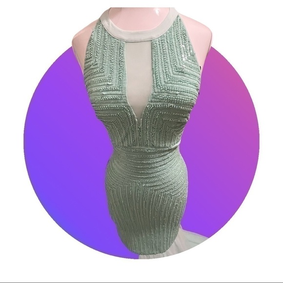 Bebe Brand New Hand-embellished Gorgeous Gown Dress Size Small - Picture 2 of 7